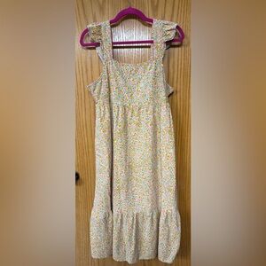 Cotton Sundress - Pink and Yellow Floral